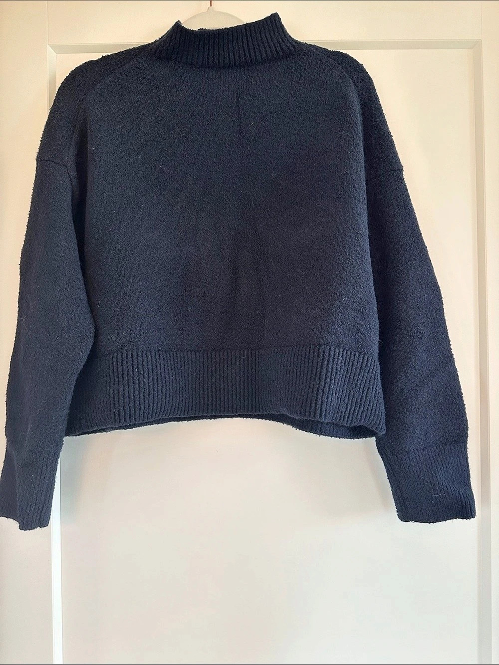 Lululemon Mock Neck Wool Sweater in Navy